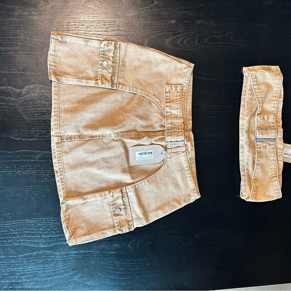 Meshki Tan Skirt Set